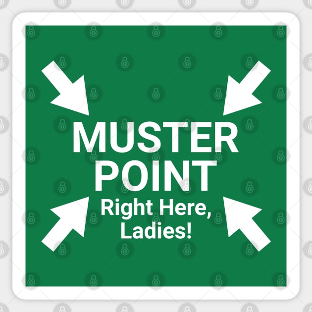 Cruise Wear Funny Muster Drill Muster Point Sign Cruise Sticker by Yesteeyear